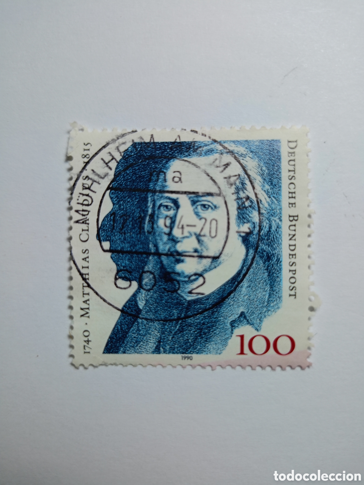 Sellos: sello postal de Alemania Occidental (Deutsche Bundespost) de 1990 conmemora el 250&ordm; aniversario del