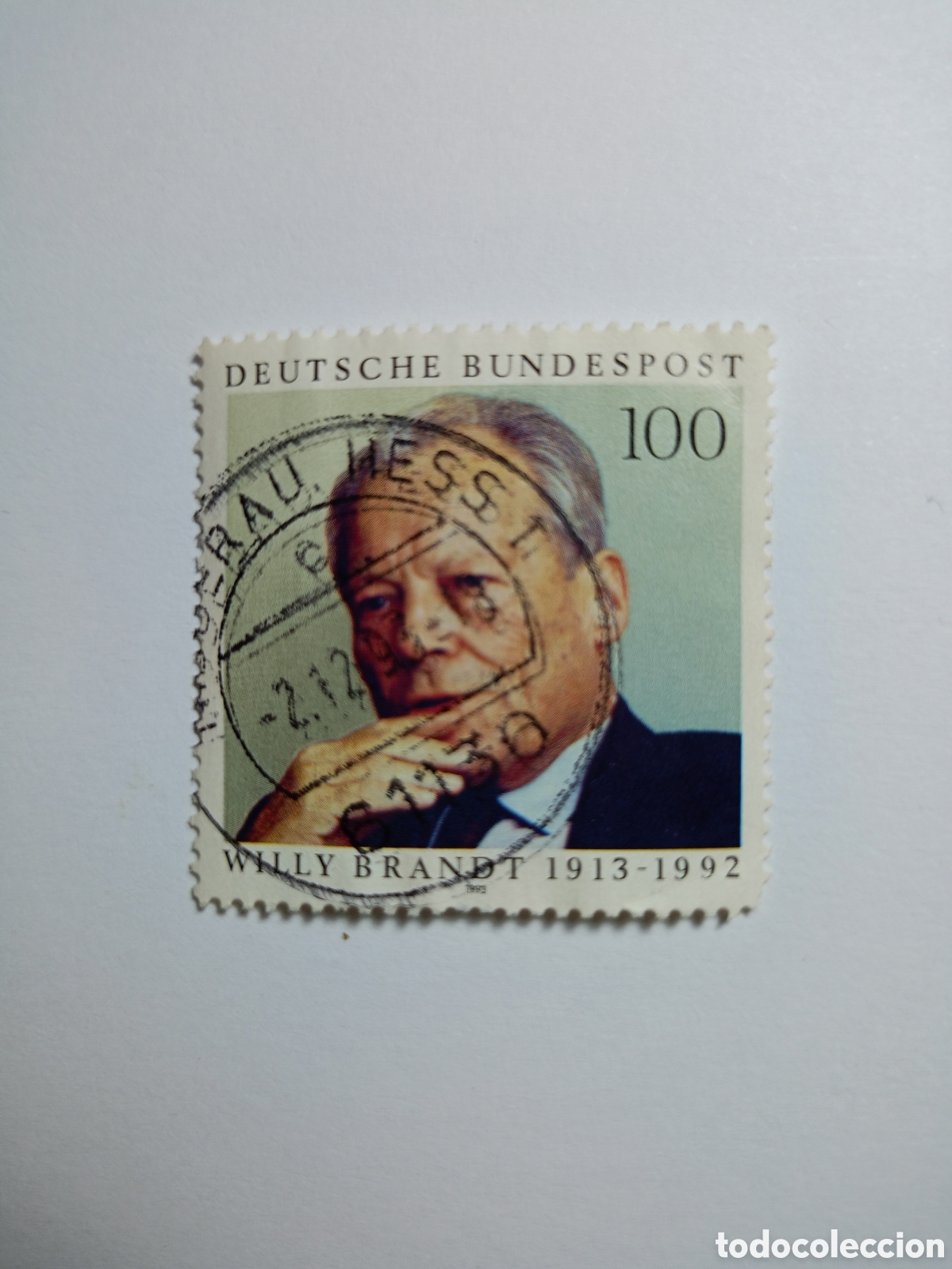 Sellos: sello postal de la Rep&uacute;blica Federal de Alemania, emitido alrededor de 1993, presenta un retrato de