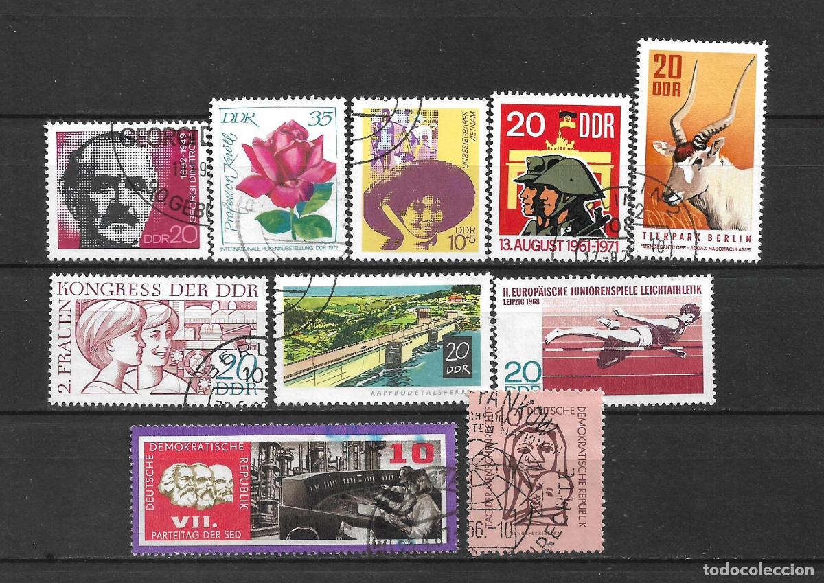 Sellos: alemania ddr lote 10 sellos usado - 30/31