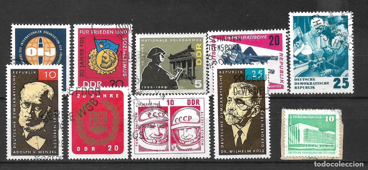 Sellos: alemania ddr lote 10 sellos usado - 30/31