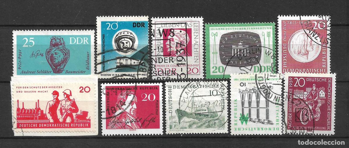 Sellos: alemania ddr lote 10 sellos usado - 30/31