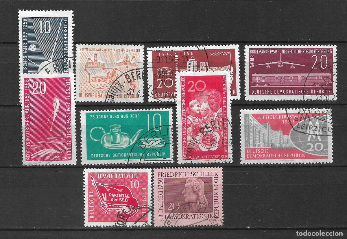 Sellos: alemania ddr lote 10 sellos usado - 30/31