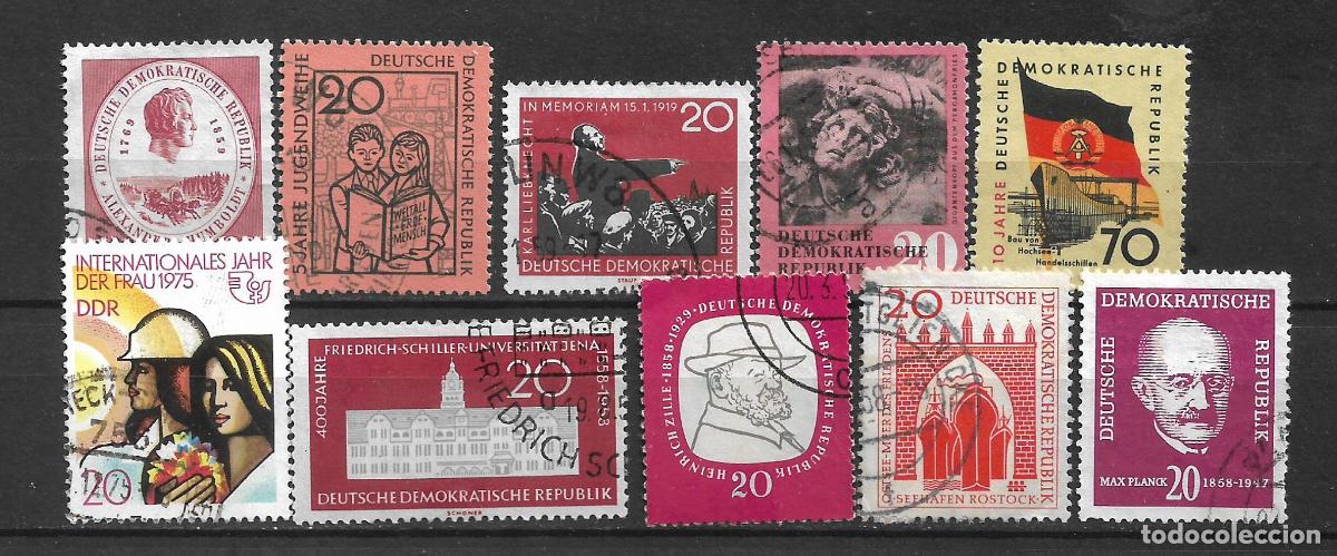 Sellos: alemania ddr lote 10 sellos usado - 30/31