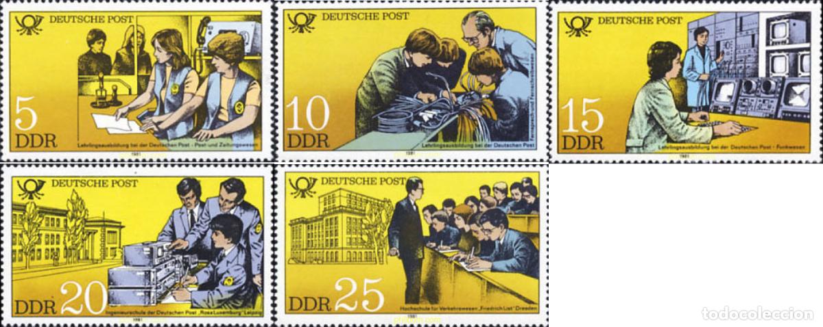 Sellos: 150865 MNH ALEMANIA DEMOCRATICA 1981 EDIFICIOS DE CORREOS