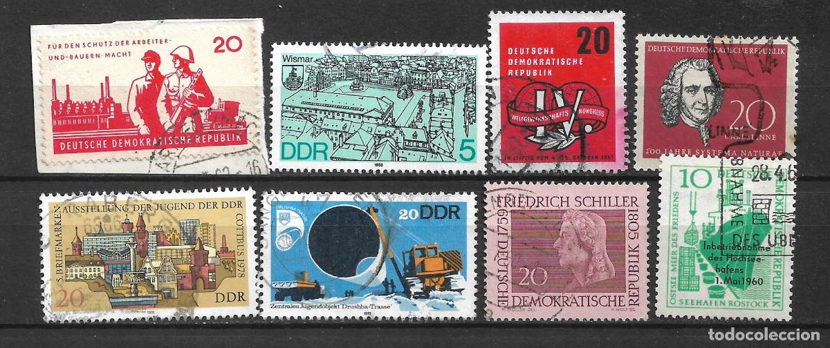 Sellos: alemania ddr lote 8 sellos usado - 10/10