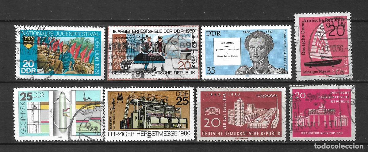 Sellos: alemania ddr lote 8 sellos usado - 10/10