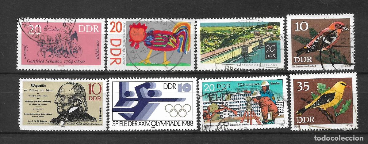 Sellos: alemania ddr lote 8 sellos usado - 10/10