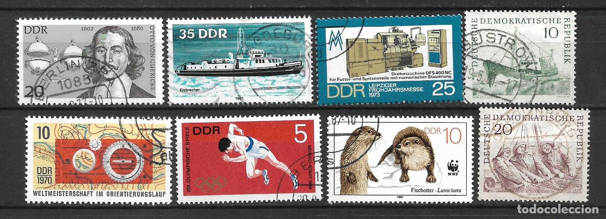 Sellos: alemania ddr lote 8 sellos usado - 10/10