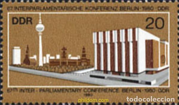 Sellos: 150860 MNH ALEMANIA DEMOCRATICA 1980 67 CONFERENCIA INTERPARLAMENTARIA DE BERLIN