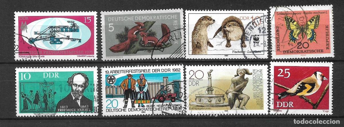 Sellos: alemania ddr lote 8 sellos usado - 10/10