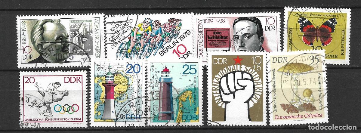 Sellos: alemania ddr lote 9 sellos usado - 10/10