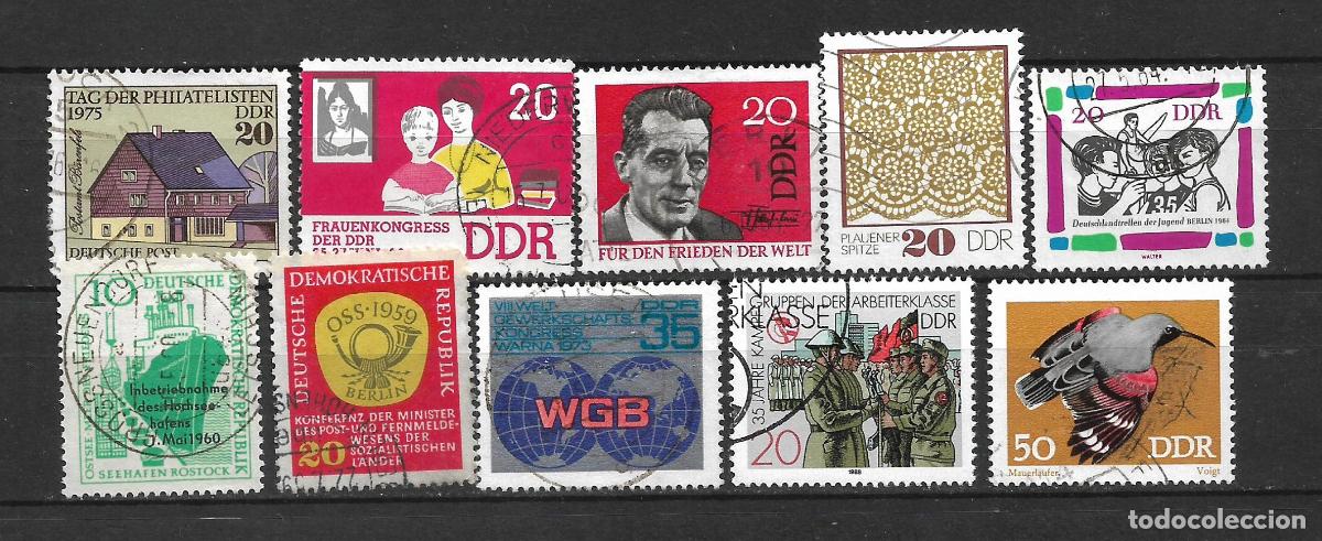 Sellos: alemania ddr lote 10 sellos usado - 10/10