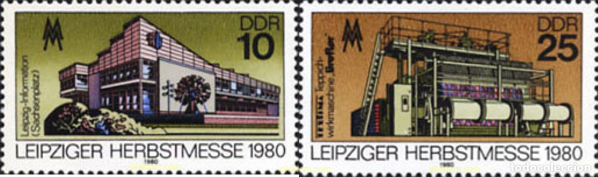Sellos: 150859 MNH ALEMANIA DEMOCRATICA 1980 FERIA DE OTO&Ntilde;O DE LEIPZIG