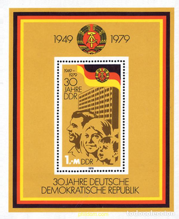 Sellos: 109291 MNH ALEMANIA DEMOCRATICA 1979 30 ANIVERSARIO DE LA REPUBLICA DEMOCRATICA ALEMANA