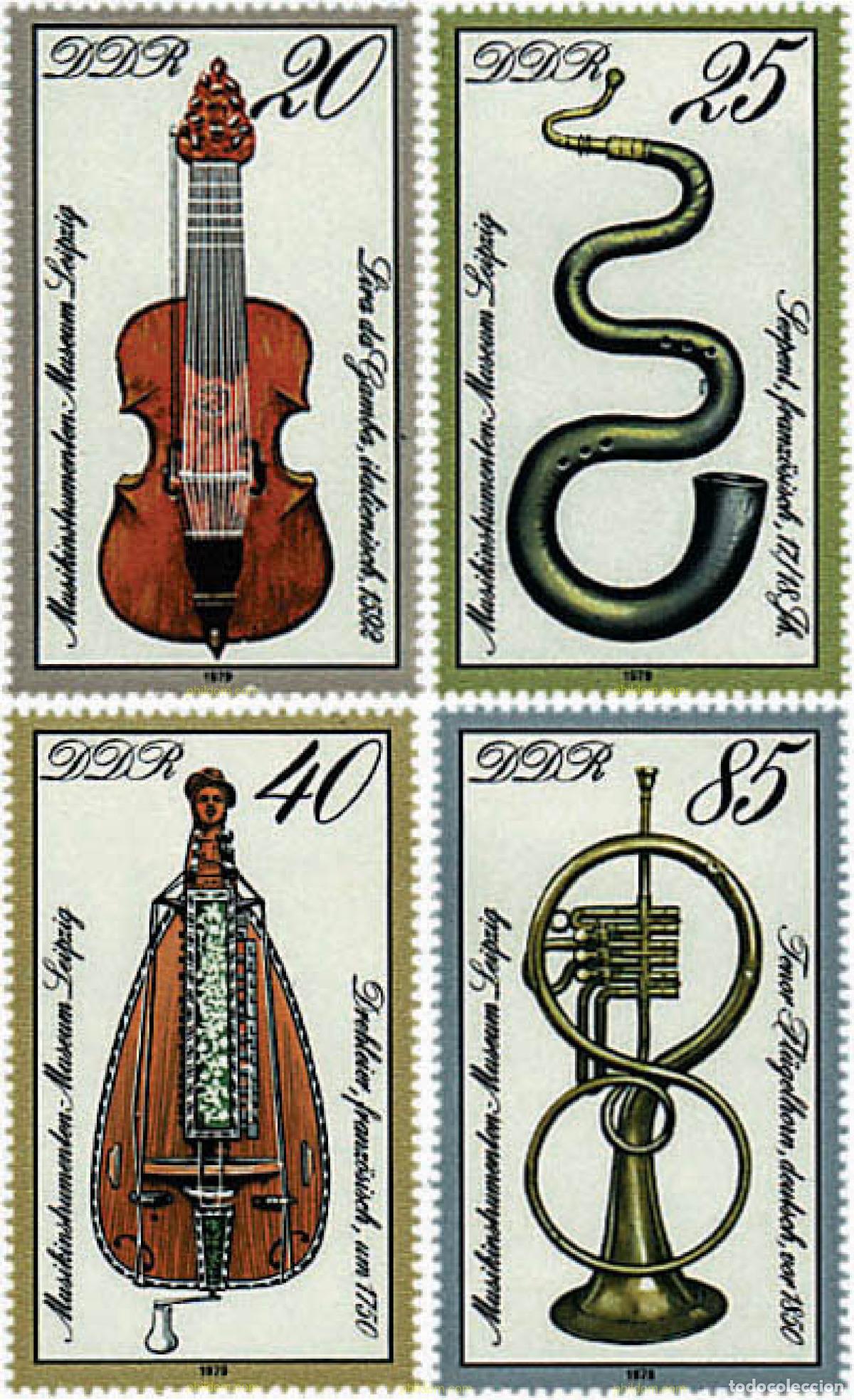 Sellos: 64615 MNH ALEMANIA DEMOCRATICA 1979 INSTRUMENTOS DE MUSICA