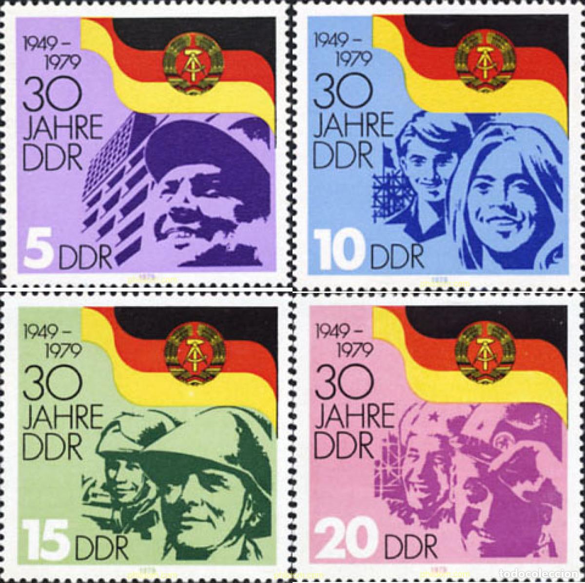 Sellos: 150850 MNH ALEMANIA DEMOCRATICA 1979 30 ANIVERSARIO DE LA REPUBLICA DEMOCRATICA ALEMANA