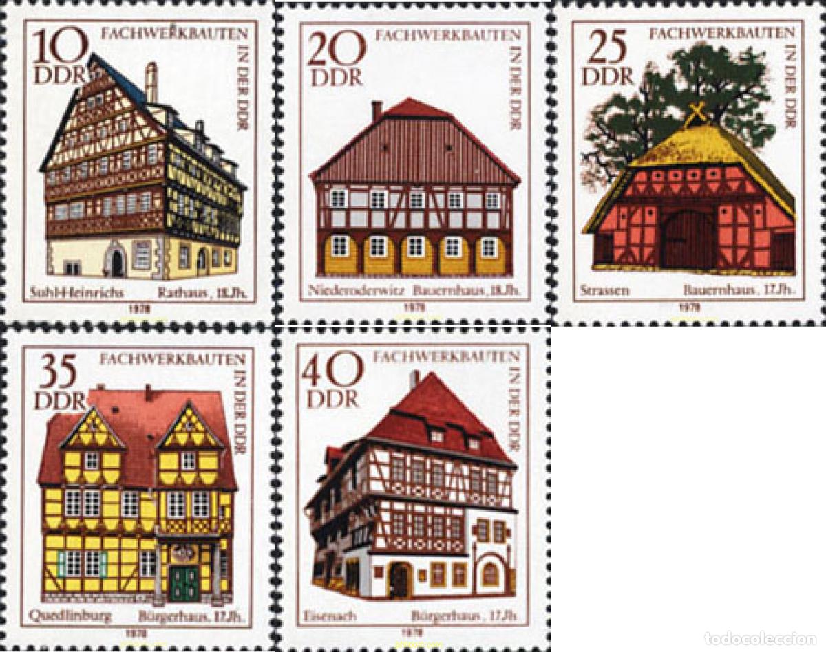 Sellos: 150826 MNH ALEMANIA DEMOCRATICA 1978 CASAS