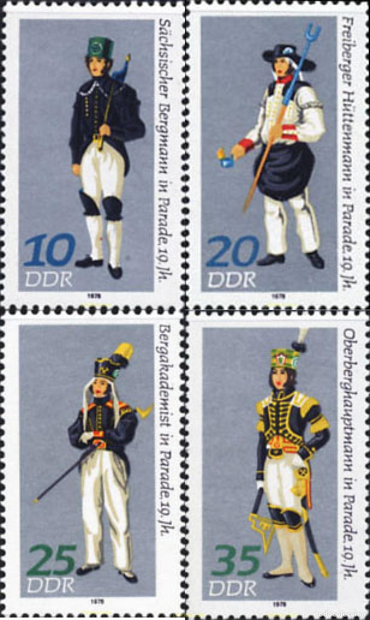 Sellos: 150831 MNH ALEMANIA DEMOCRATICA 1978 UNIFORMES
