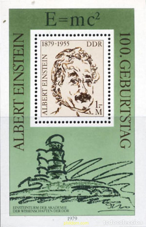 Sellos: 144827 MNH ALEMANIA DEMOCRATICA 1979 CENTENARIO DEL NACIMIENTO DE ALBERT EINSTEIN