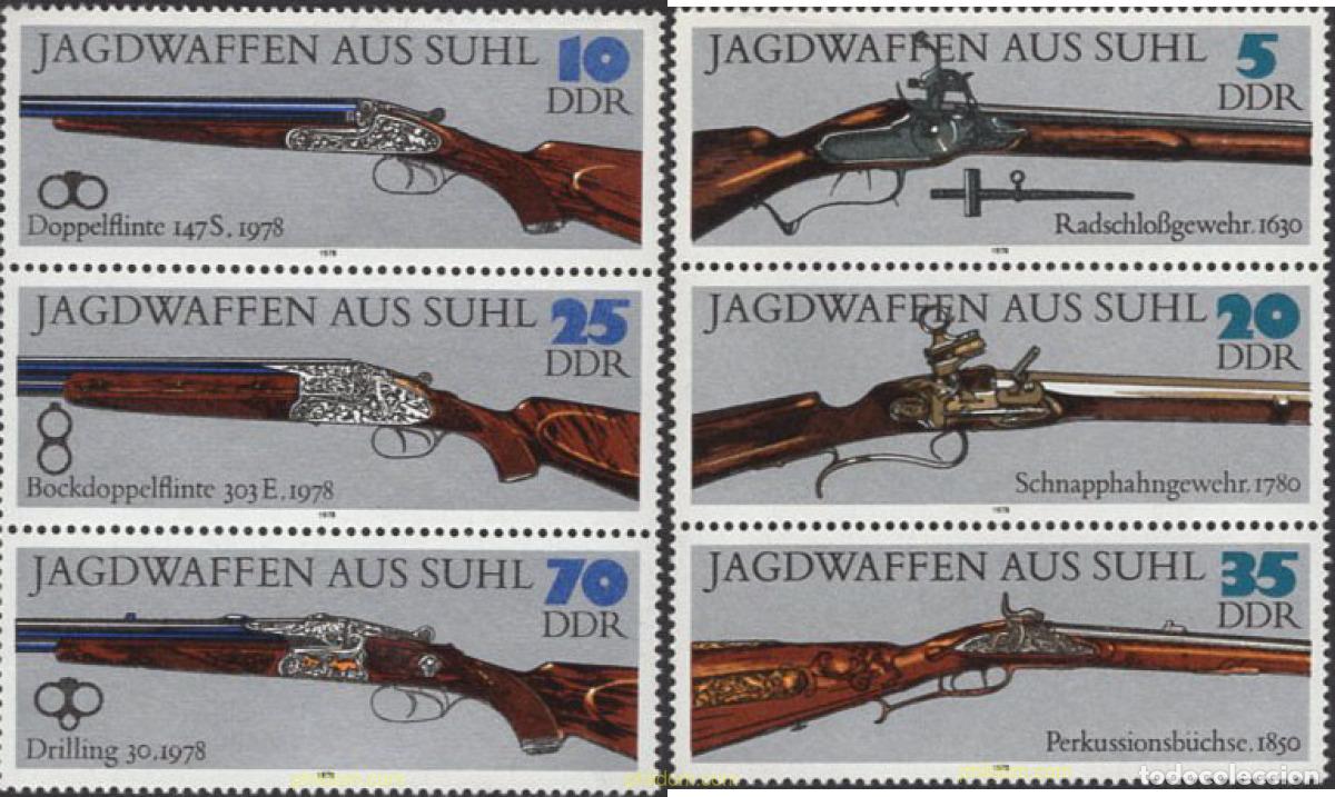 Sellos: 144046 MNH ALEMANIA DEMOCRATICA 1978 ARMAS DE CAZA
