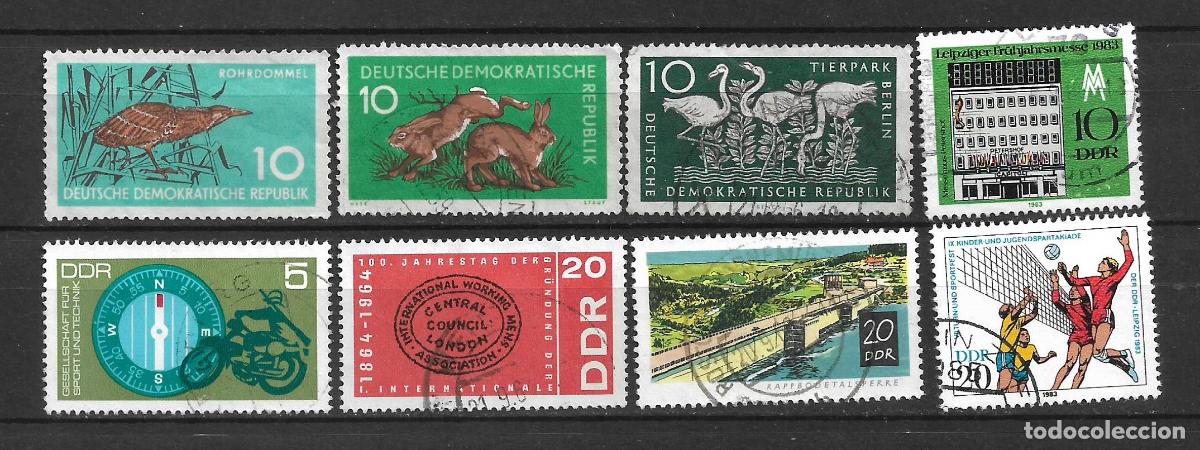 Sellos: alemania ddr lote 8 sellos usado - 33/48