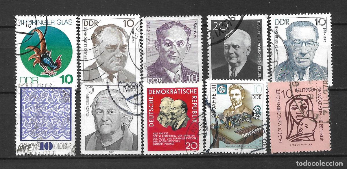 Sellos: alemania ddr lote 10 sellos usado - 33/49