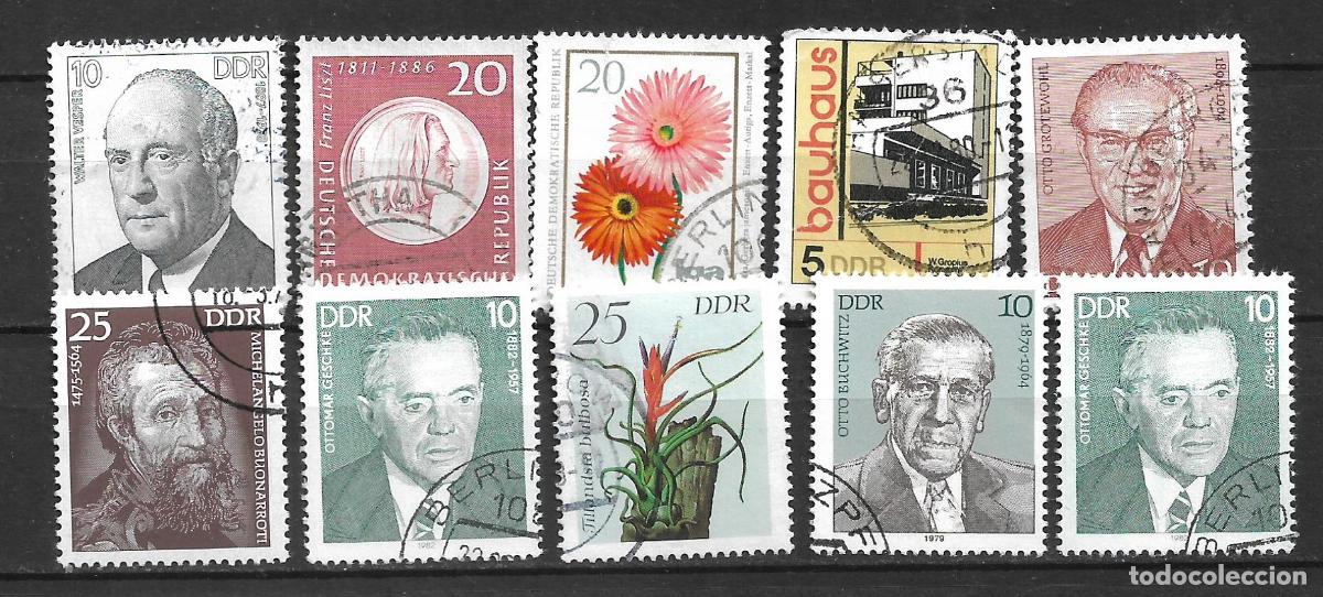 Sellos: alemania ddr lote 10 sellos usado - 33/49
