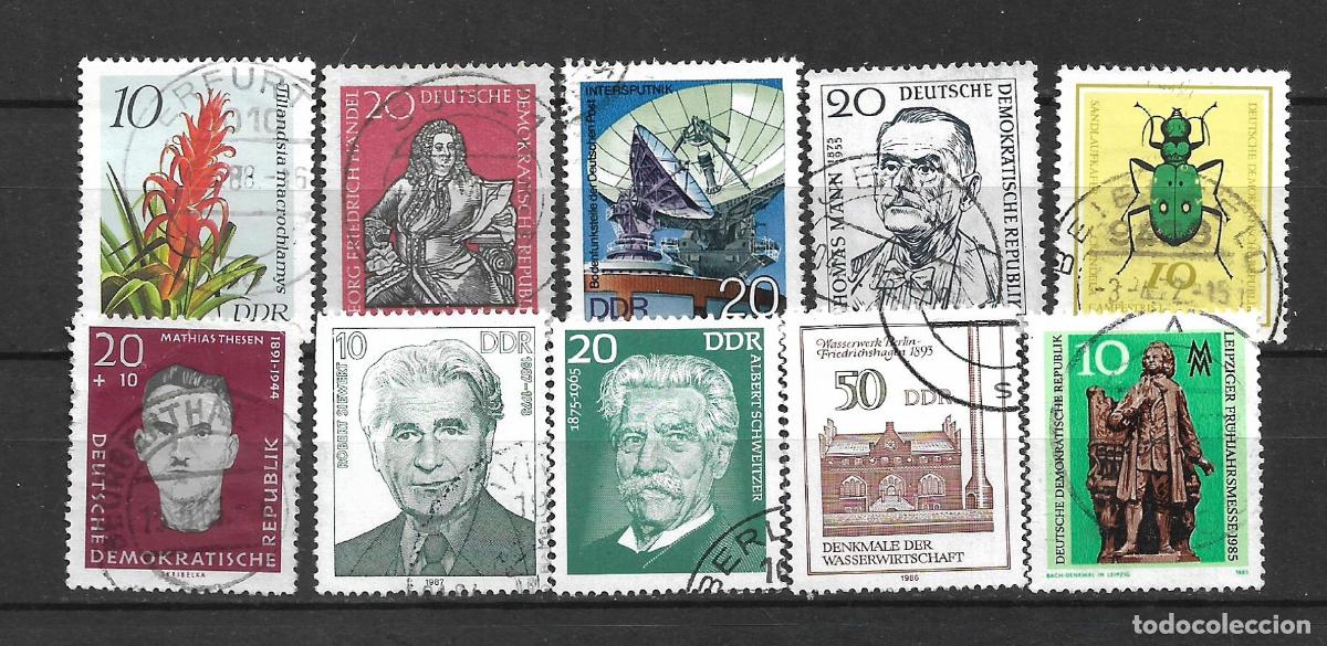 Sellos: alemania ddr lote 10 sellos usado - 33/49