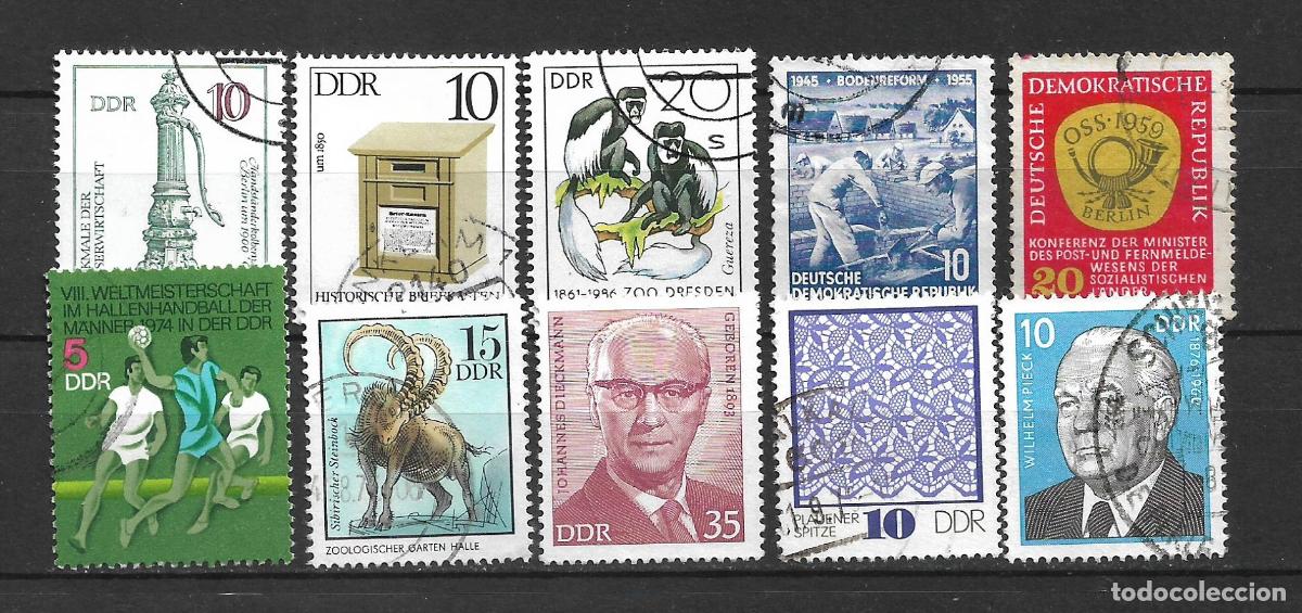 Sellos: alemania ddr lote 10 sellos usado - 33/49