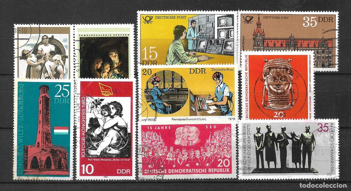 Sellos: alemania ddr lote 10 sellos usado - 33/49