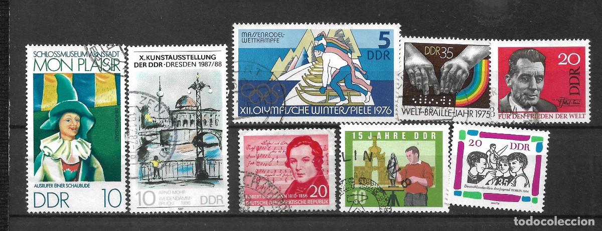 Sellos: alemania ddr lote 8 sellos usado - 33/50