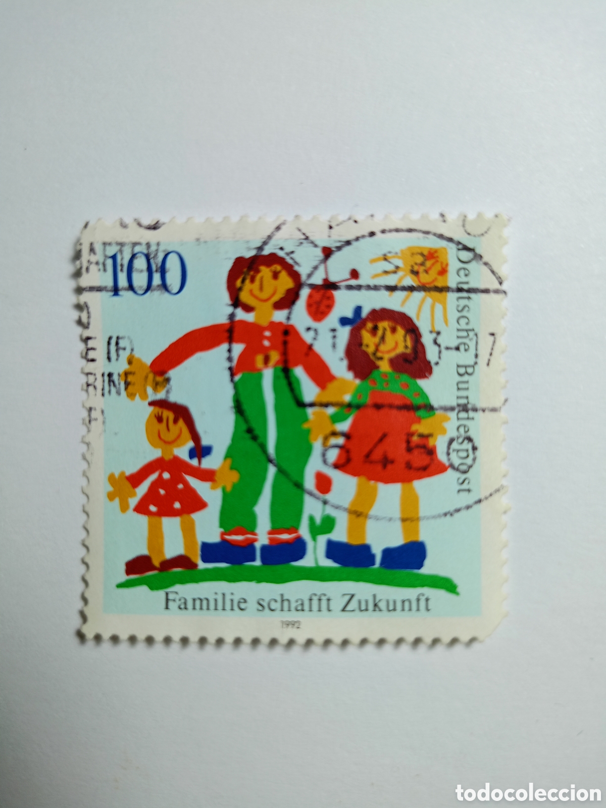 Sellos: sello postal de la Rep&uacute;blica Federal de Alemania, emitido en 1992