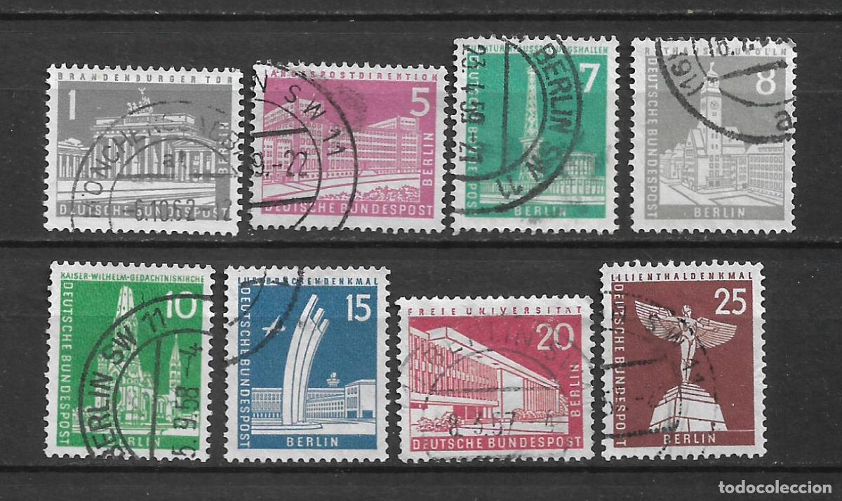 Sellos: alemania berlin 1956 michel 140/147 usado 3.20&euro;- 5/3