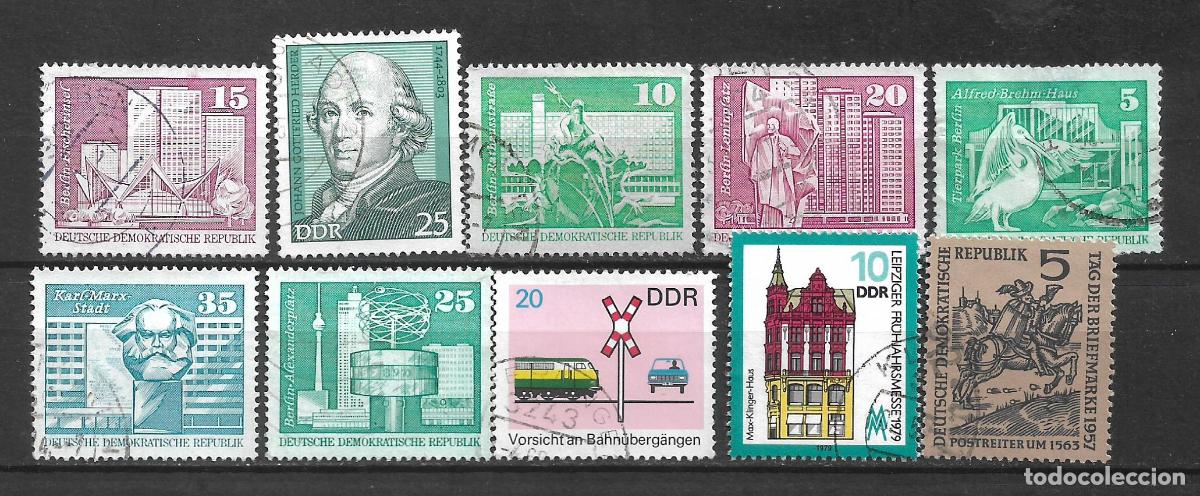 Sellos: alemania ddr lote 10 sellos usados - 9/30