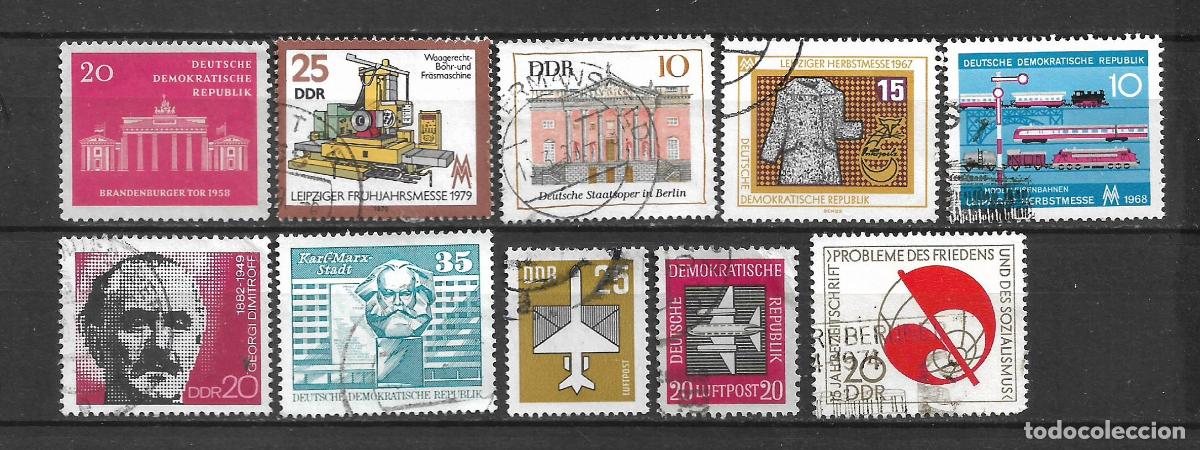 Sellos: alemania ddr lote 10 sellos usados - 9/30
