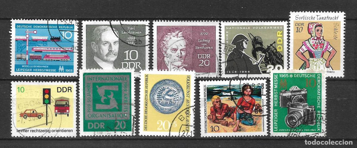 Sellos: alemania ddr lote 10 sellos usados - 9/30