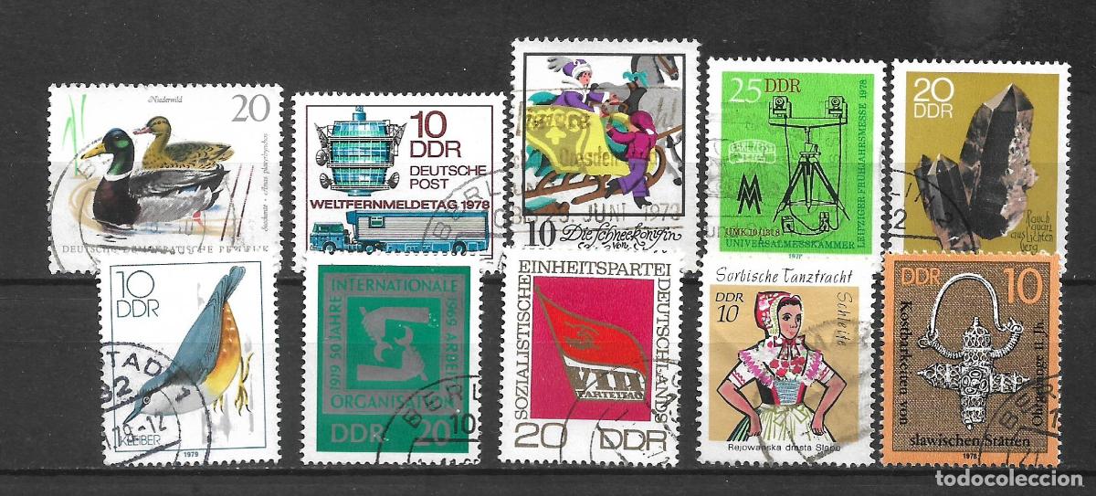 Sellos: alemania ddr lote 10 sellos usados - 9/30
