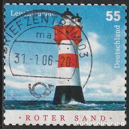 Sellos: Alemania 2004 Scott 2291 Sello &ordm; Faro Roter Sand lighthouse Michel 2410 Yvert 2234 Germany Stamp