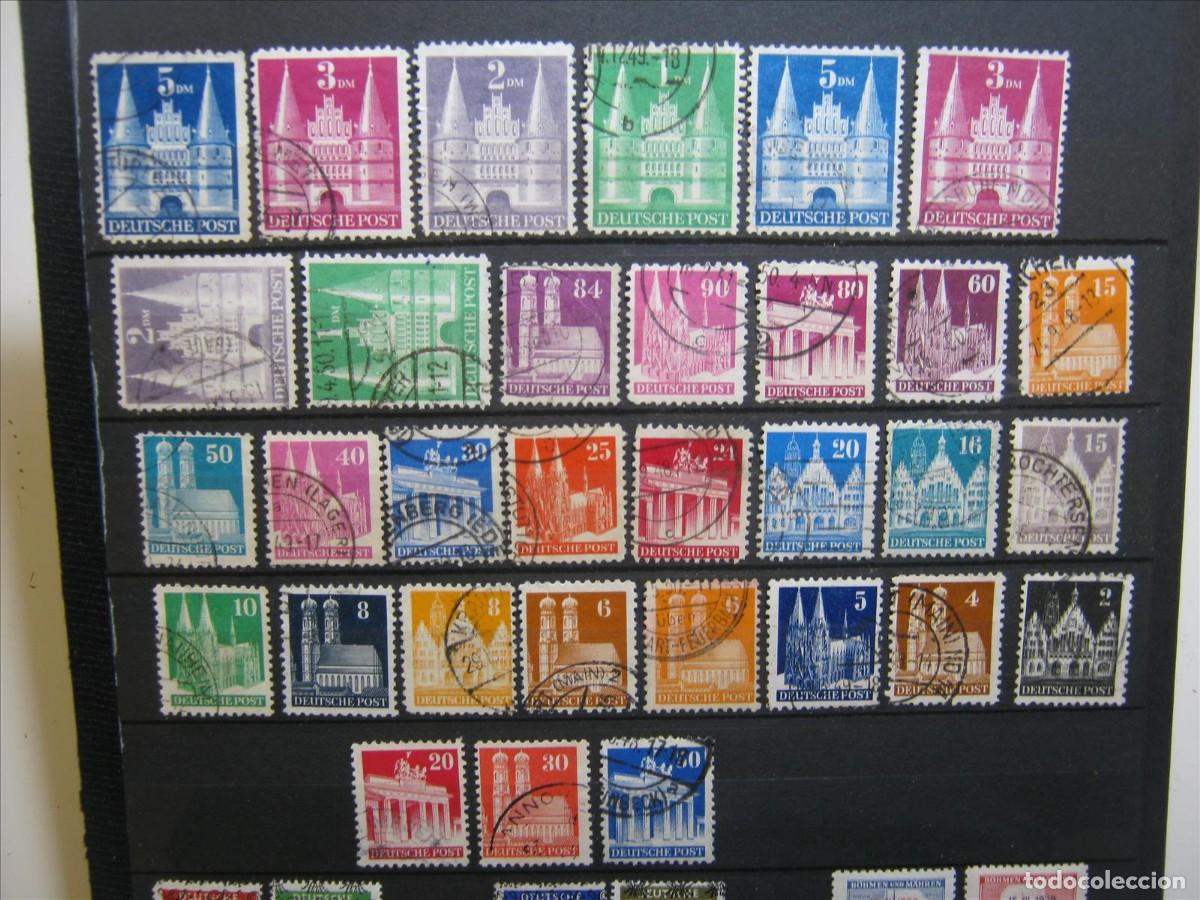 Sellos: ALEMANIA BIZONA SERIE YVERT 41/64 + 65/68 TIPOS I Y II USADOS PERFECTOS.