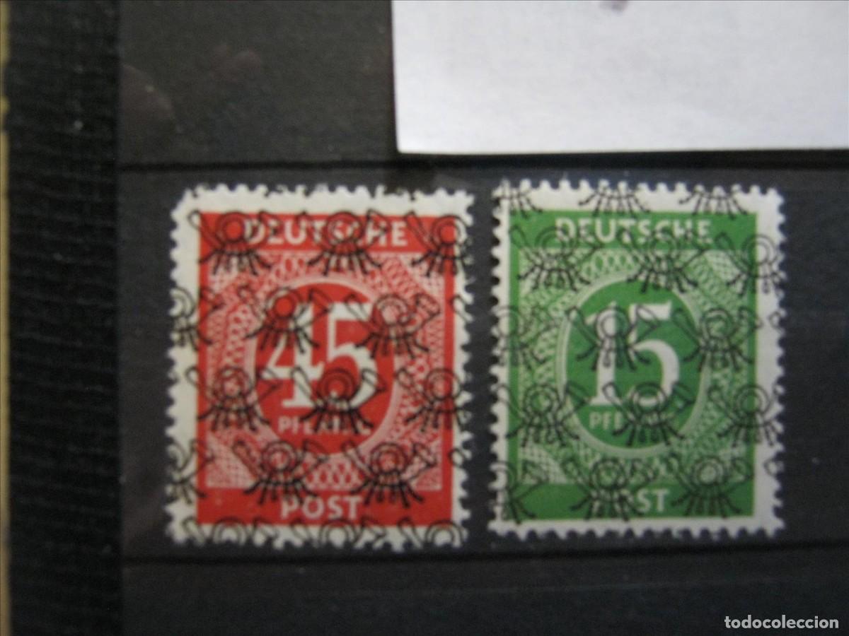 Sellos: ALEMANIA BIZONA 1948 YVERT 20P Y 20G CON SOBRECARGA I MNH** LUJO