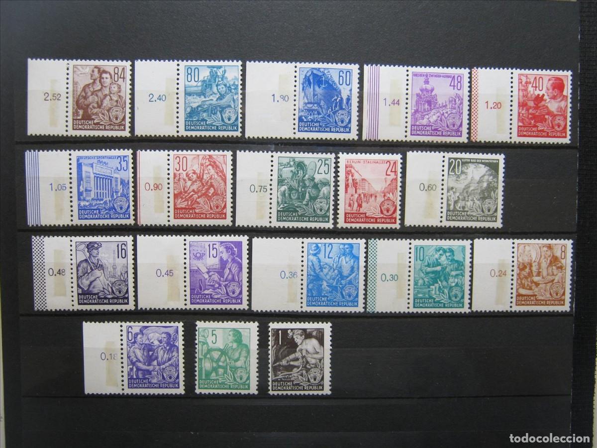 Sellos: DDR ALEMANIA ORIENTAL 1953 SERIE YVERT 117/134 BANDA MNH** SIN CHARNELA LUJO.