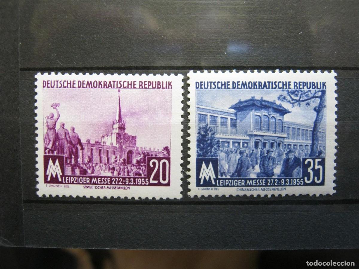 Timbres: DDR ALEMANIA ORIENTAL 1955 SERIE YVERT 185/186 MNH** SIN CHARNELA LUJO.