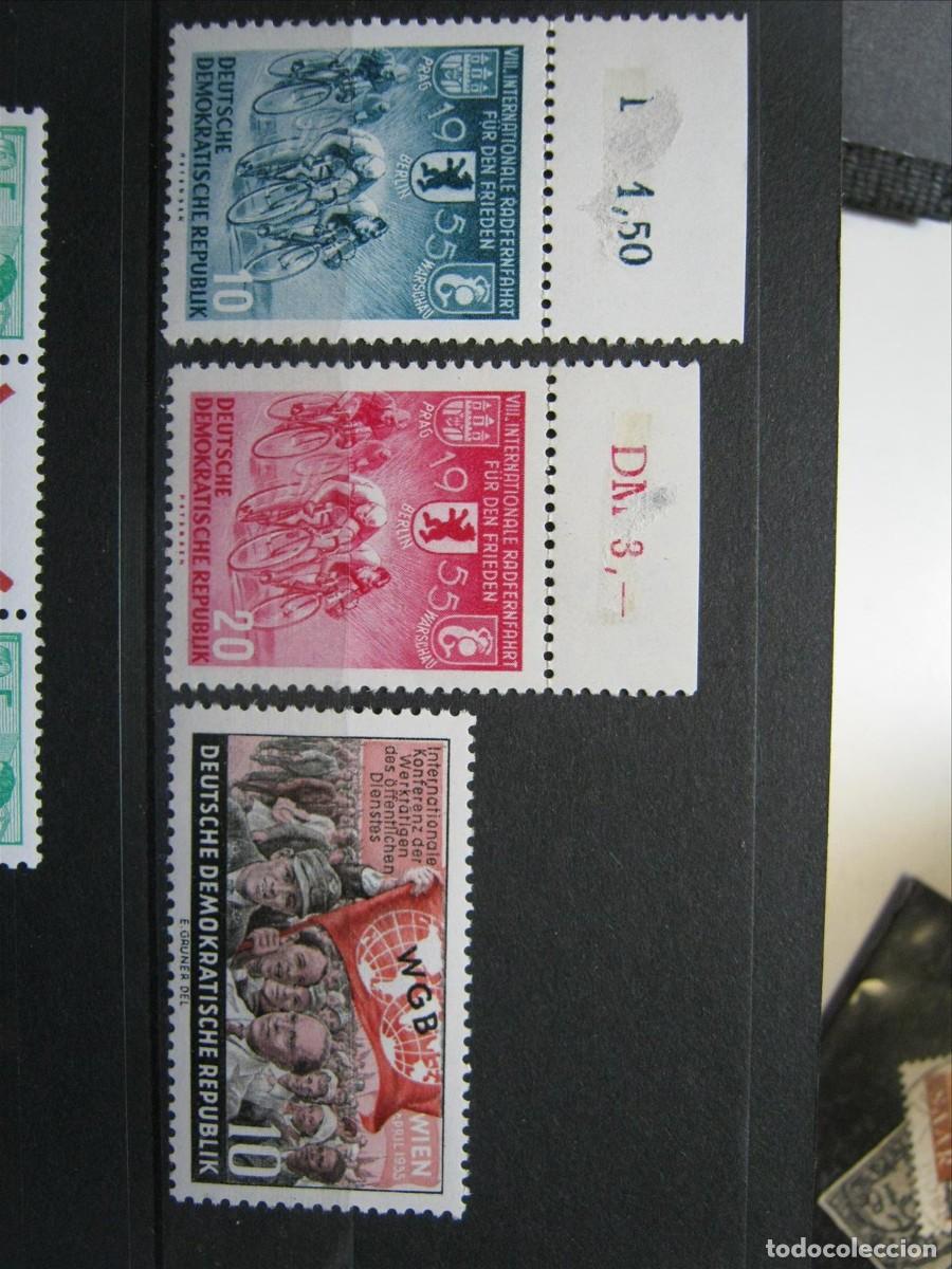 Selos: DDR ALEMANIA ORIENTAL 1955 SERIE YVERT 198/199 + 189 MNH** SIN CHARNELA LUJO.