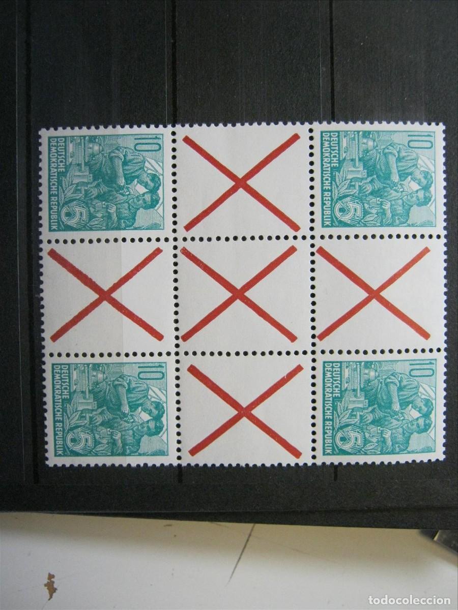 Sellos: DDR ALEMANIA ORIENTAL 1960 COMBINACI&Oacute;N CARNET MICHEL WZ 9 DOBLE MNH** SIN CHARNELA LUJO.
