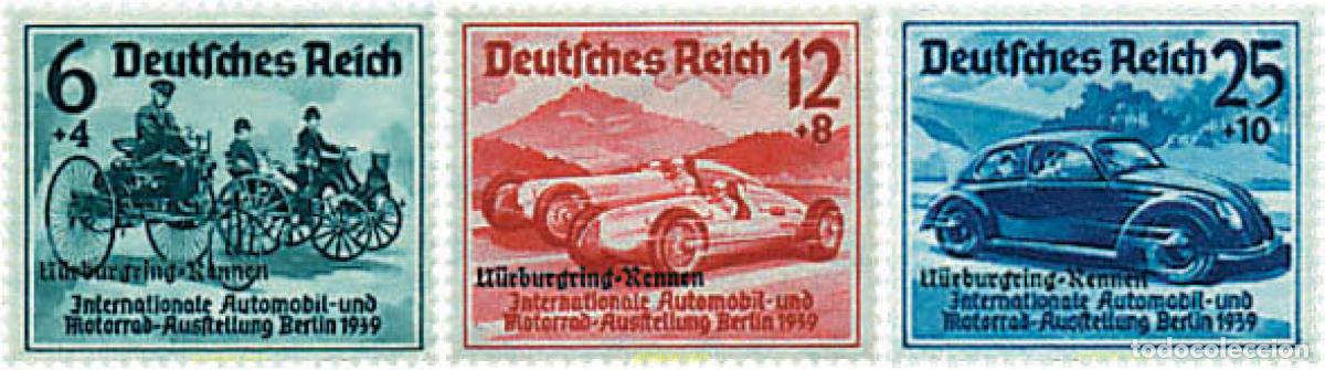 Timbres: 290952 HINGED ALEMANIA 1939 CARRERA AUTOMOVILISTICA DE N&Uuml;RBURGRING