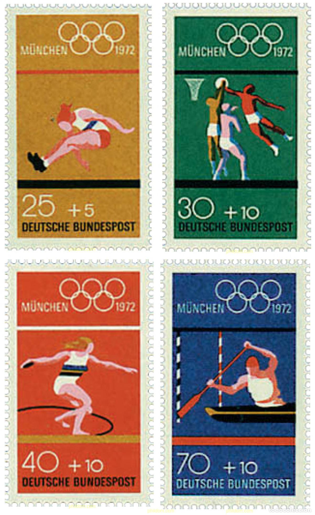Stamps: 117597 MNH ALEMANIA FEDERAL 1972 20 JUEGOS OLIMPICOS VERANO MUNICH 1972
