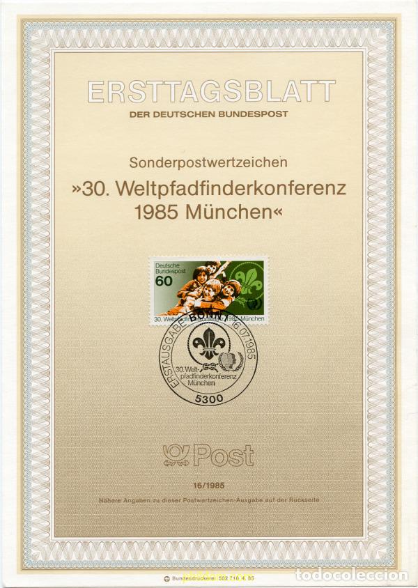 Sellos: 266024 USED ALEMANIA FEDERAL 1985 30 CONFERENCIA MUNDIAL DE ESCULTISMO