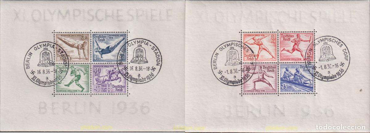 Sellos: 615853 USED ALEMANIA 1936 11 JUEGOS OLIMPICOS VERANO BERLIN 1936
