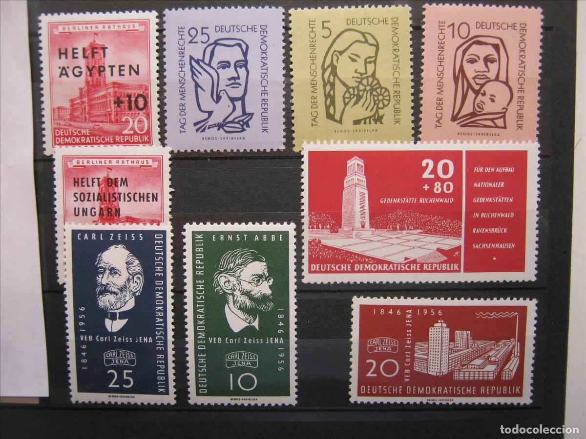 Francobolli: DDR ALEMANIA ORIENTAL 1956 LOTE SERIES MNH** SIN CHARNELA LUJO.