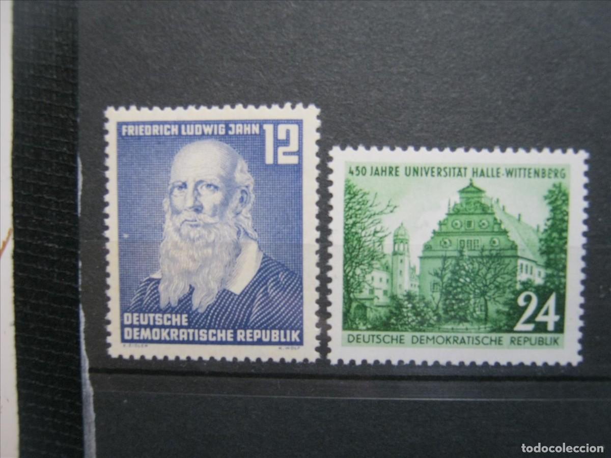 Francobolli: DDR ALEMANIA ORIENTAL 1952 YVERT 73 Y 74 MNH** SIN CHARNELA LUJO.